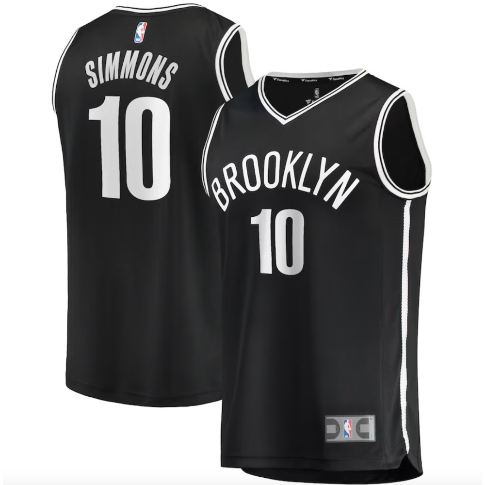 Fanatics NBA Brooklyn Nets‎ Ben Simmons #10 Black Jersey Youth XL, NWT